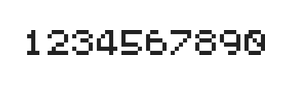 5×6数字点阵字体 ddN56AB0832