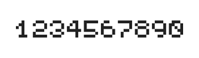 5×6数字点阵字体 ddN56AB0834