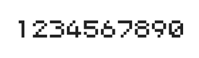 5×6数字点阵字体 ddN56AB0838
