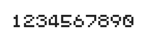 5×6数字点阵字体 ddN56AB0839