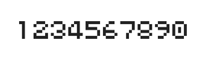 5×6数字点阵字体 ddN56AB0840