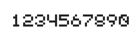 5×6数字点阵字体 ddN56AB0848
