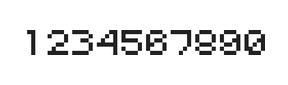 5×6数字点阵字体 ddN56AB0859