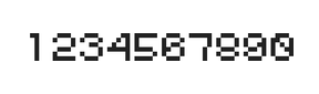 5×6数字点阵字体 ddN56AB0861