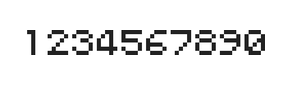 5×6数字点阵字体 ddN56AB0862