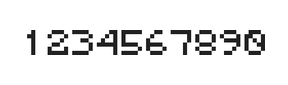 5×6数字点阵字体 ddN56AB0863