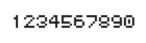 5×6数字点阵字体 ddN56AB0870