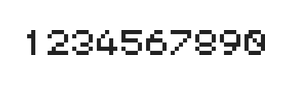 5×6数字点阵字体 ddN56AB0871