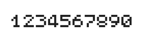 5×6数字点阵字体 ddN56AB0877