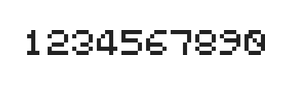 5×6数字点阵字体 ddN56AB0879