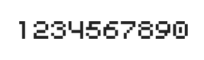 5×6数字点阵字体 ddN56AB0881