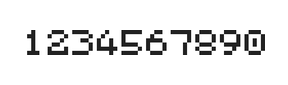 5×6数字点阵字体 ddN56AB0882