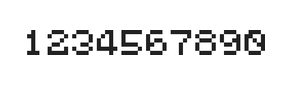 5×6数字点阵字体 ddN56AB0887