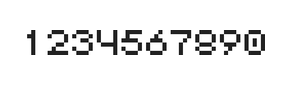 5×6数字点阵字体 ddN56AB0889