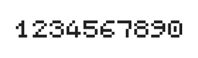 5×6数字点阵字体 ddN56AB0892