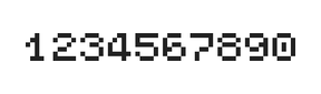 5×6数字点阵字体 ddN56AB0899