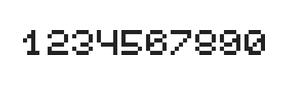 5×6数字点阵字体 ddN56AB0900