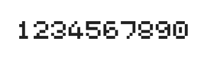 5×6数字点阵字体 ddN56AB0901