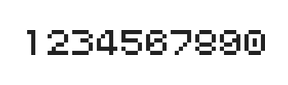 5×6数字点阵字体 ddN56AB0909