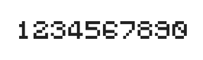 5×6数字点阵字体 ddN56AB0910