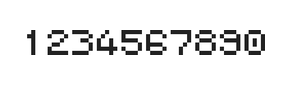 5×6数字点阵字体 ddN56AB0922
