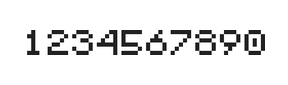 5×6数字点阵字体 ddN56AB0925