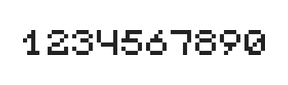 5×6数字点阵字体 ddN56AB0930
