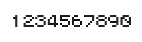 5×6数字点阵字体 ddN56AB0932