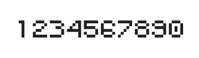 5×6数字点阵字体 ddN56AB0936