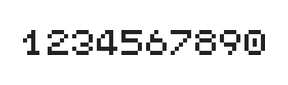 5×6数字点阵字体 ddN56AB0939