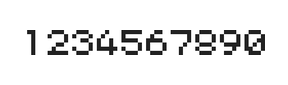 5×6数字点阵字体 ddN56AB0943
