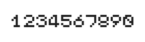 5×6数字点阵字体 ddN56AB0945