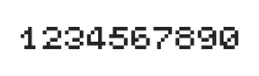 5×6数字点阵字体 ddN56AB0949