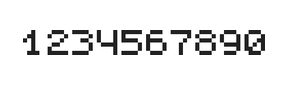 5×6数字点阵字体 ddN56AB0950