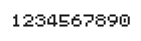 5×6数字点阵字体 ddN56AB0952