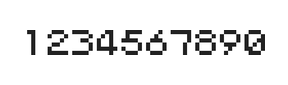 5×6数字点阵字体 ddN56AB0954