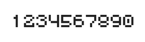 5×6数字点阵字体 ddN56AB0960