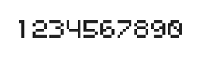 5×6数字点阵字体 ddN56AB0961