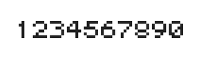 5×6数字点阵字体 ddN56AB0964