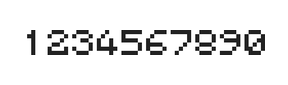 5×6数字点阵字体 ddN56AB0968