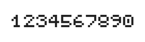 5×6数字点阵字体 ddN56AB0971