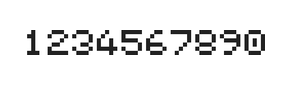 5×6数字点阵字体 ddN56AB0973