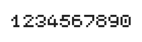 5×6数字点阵字体 ddN56AB0979
