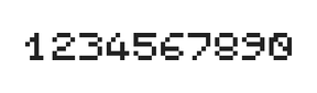 5×6数字点阵字体 ddN56AB0985