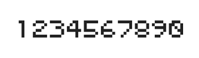 5×6数字点阵字体 ddN56AB0986