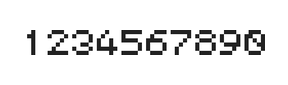 5×6数字点阵字体 ddN56AB0994