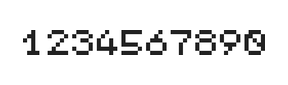 5×6数字点阵字体 ddN56AB1000