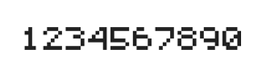 5×6数字点阵字体 ddN56AB1001