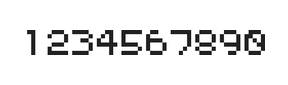 5×6数字点阵字体 ddN56AB1004