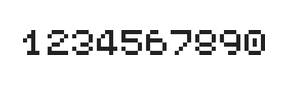 5×6数字点阵字体 ddN56AB1007